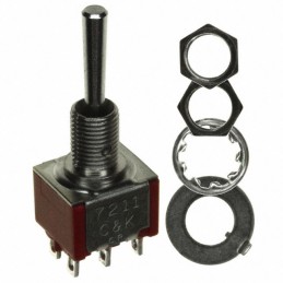 1 pcs : 7211L2PH3ZQE - SWITCH TOGGLE SP3T 5A 120V