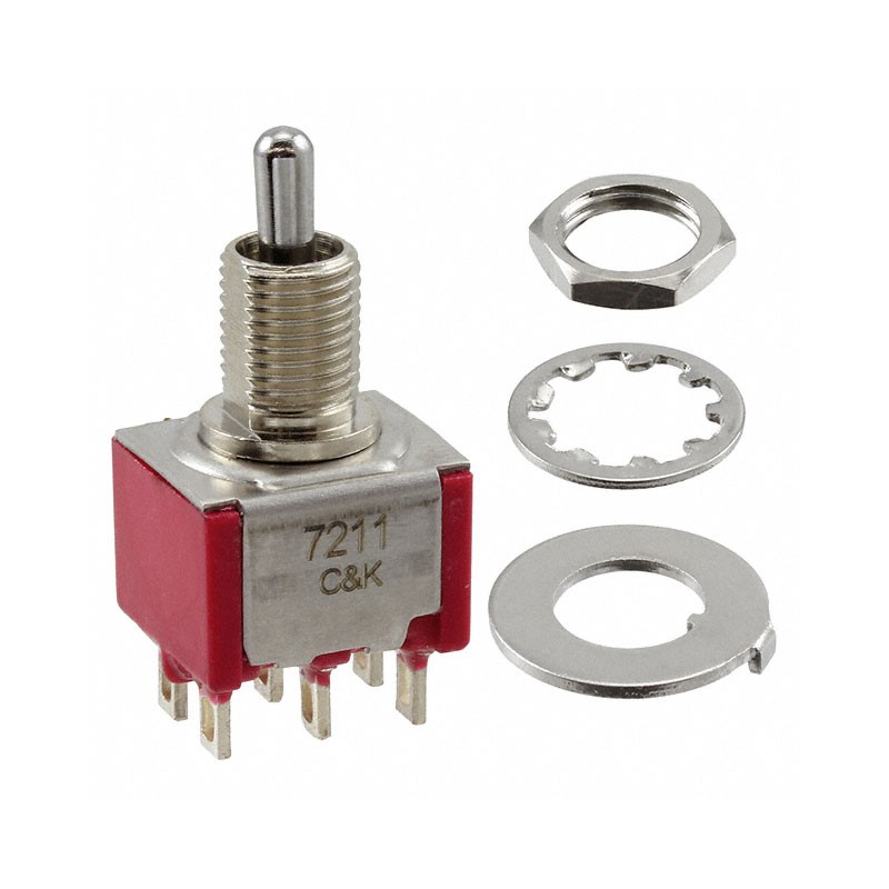 1 pcs : 7211MHZQE - SWITCH TOGGLE SP3T 5A 120V