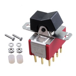 1 pcs : 7401J1CBE2 - SWITCH ROCKER 4PDT 0.4VA 20V