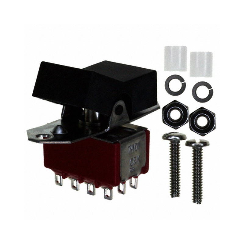 1 pcs : 7401J3ZQE2 - SWITCH ROCKER 4PDT 5A 120V