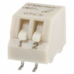 1 pcs : 76HPSB02GWRT - SWITCH PIANO DIP SPST 0.15A 30V