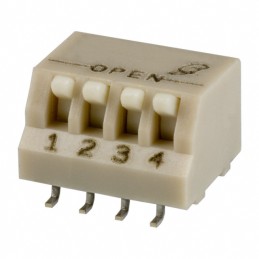 1 pcs : 76HPSB04GWRT - SWITCH PIANO DIP SPST 0.15A 30V