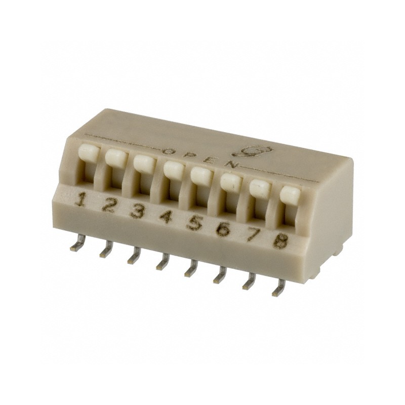 1 pcs : 76HPSB08GWRT - SWITCH PIANO DIP SPST 0.15A 30V