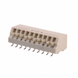 1 pcs : 76HPSB10GWRT - SWITCH PIANO DIP SPST 0.15A 30V