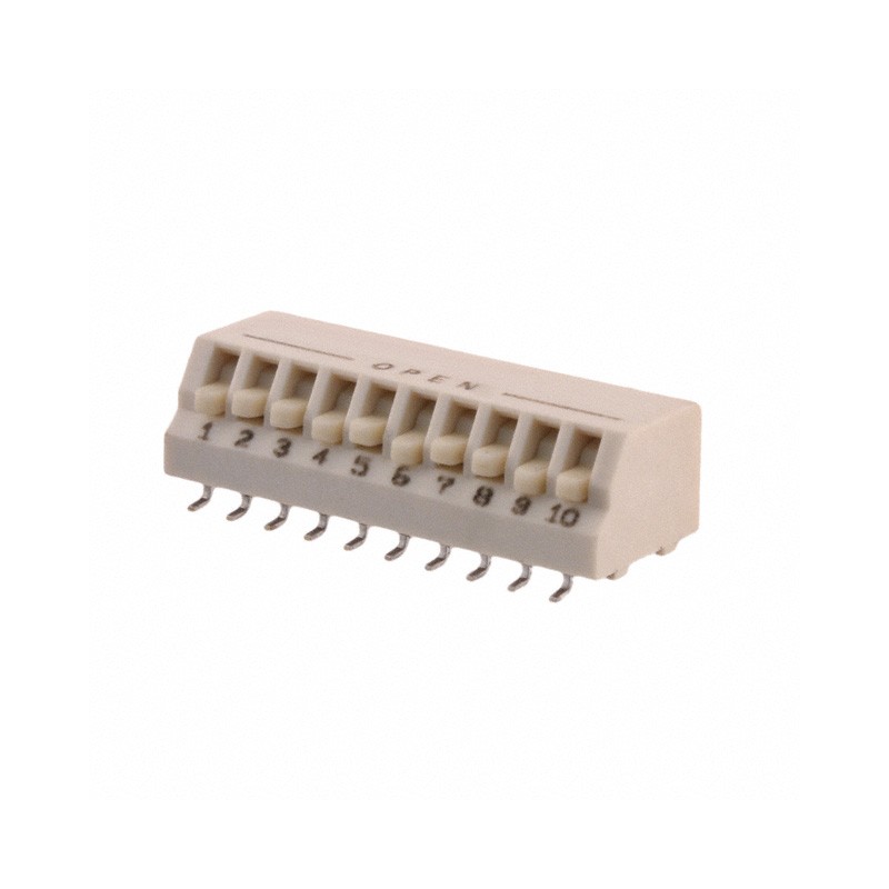 1 pcs : 76HPSB10GWRT - SWITCH PIANO DIP SPST 0.15A 30V