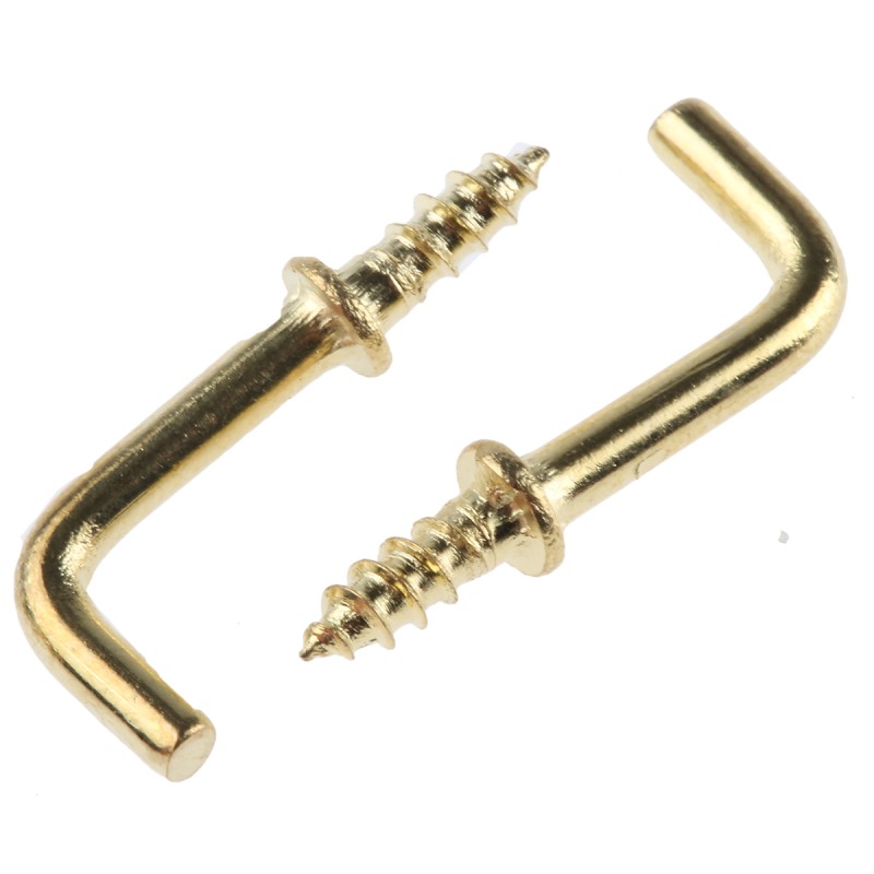 1 Bag of 10 - RS PRO Brass, Screw Hook, 20mm, 13mm