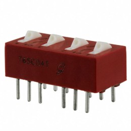 1 pcs : 76SC04T - SWITCH ROCKER DIP SPDT 0.15A 30V