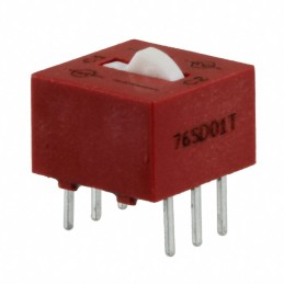 1 pcs : 76SD01T - SWITCH ROCKER DIP DPDT 0.15A 30V