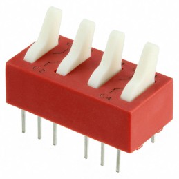 1 pcs : 76STC04T - SWITCH TOGGLE DIP SPDT 0.15A 30V