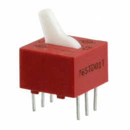 1 pcs : 76STD01T - SWITCH TOGGLE DIP DPDT 0.15A 30V