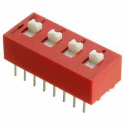 1 pcs : 78F04T - SWITCH SLIDE DIP DPST 0.15A 30V