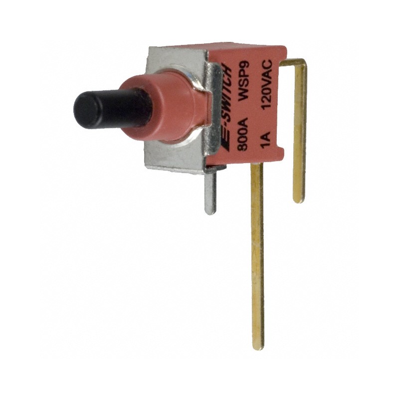 1 pcs : 800AWSP9M7QE - SWITCH PUSH SPST-NO 1A 120V