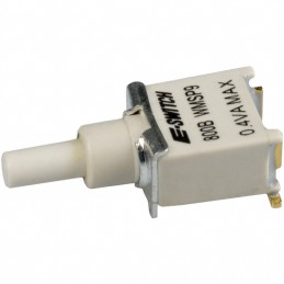 1 pcs : 800BWSP9SM6RE - SWITCH PUSH SPST-NO 0.4VA 20V