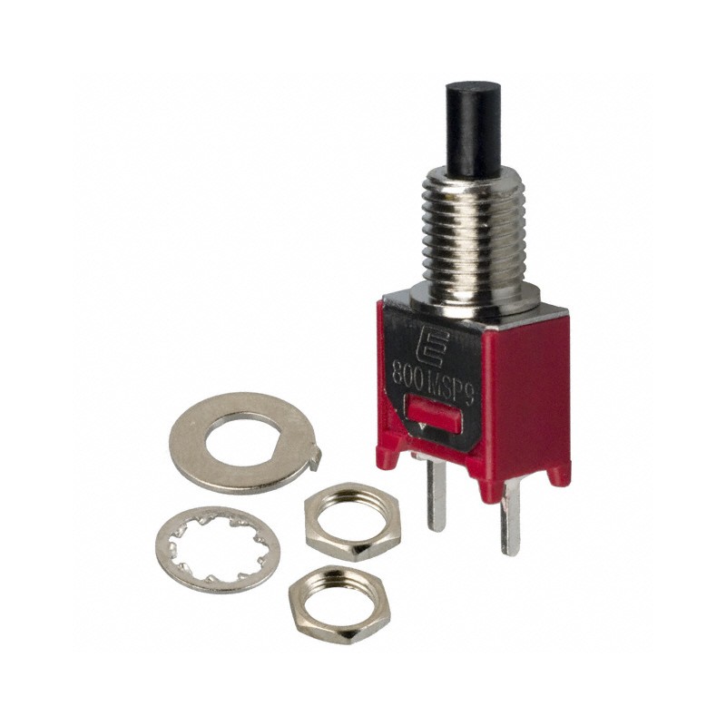 1 pcs : 800SP9B5M2QEH - SWITCH PUSH SPST-NO 3A 120V