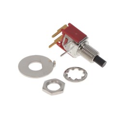 1 pcs : 800SP9B5M6REH - SWITCH PUSH SPST-NO 0.4VA 20V