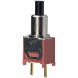 1 pcs : 800SP9B6M2RE - SWITCH PUSH SPST-NO 0.4VA 20V