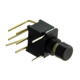 1 pcs : 800UDP8P1A1M6RER1BLK - SWITCH PUSH DPDT 0.4VA 20V