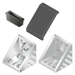 1 Bag of 2 - Bosch Rexroth M6 Mounting Bracket Connecting Component, Strut Profile 30 mm, Groove Size 8mm