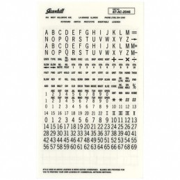 1 pcs : 87AC2046 - LEGEND SHEET MED. SELF ADHESIVE