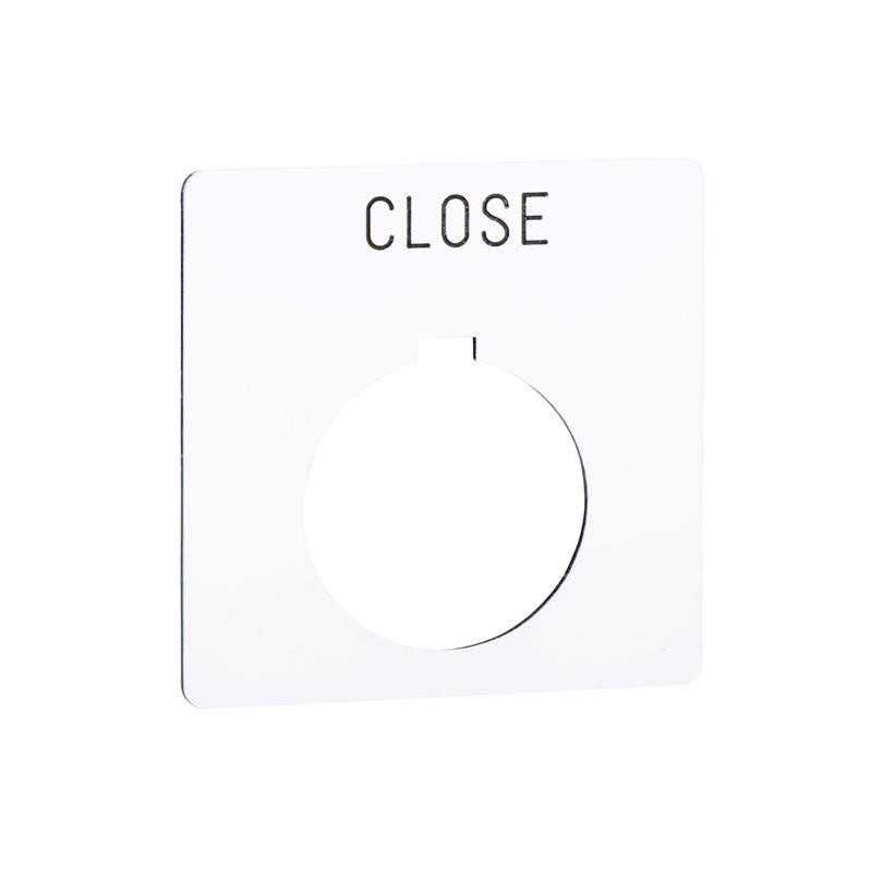 1 pcs : 9001KN108WP - PUSH BUTTON LEGEND PLATE 30MM T-