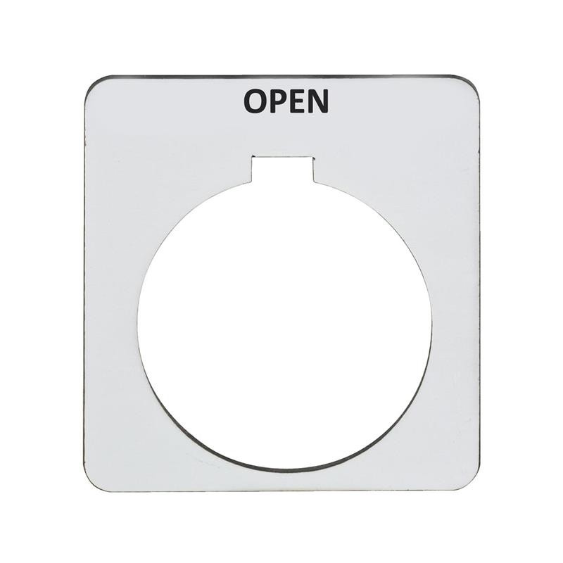 1 pcs : 9001KN109SP - PUSH BUTTON LEGEND PLATE 30MM T-