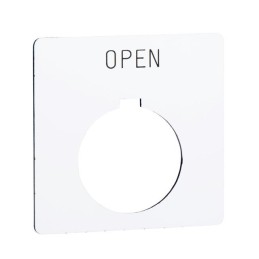 1 pcs : 9001KN109WP - PUSH BUTTON LEGEND PLATE 30MM T-