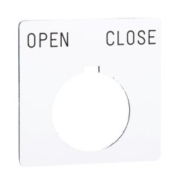 1 pcs : 9001KN146WP - PUSH BUTTON LEGEND PLATE 30MM T-