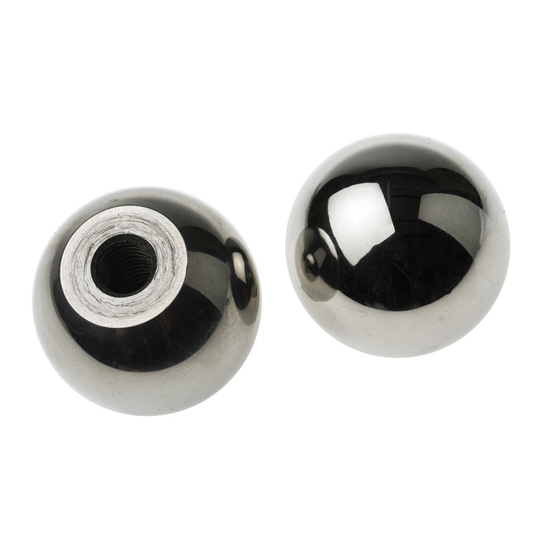 1 Bag of 2 - RS PRO Silver Stainless Steel Ball Clamping Knob, Push In