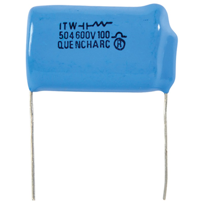 1 pcs - Cornell-Dubilier RC Capacitor 500nF 100Ω Tolerance ±20% 250 V ac, 600 V dc 1-way Through Hole Q Series