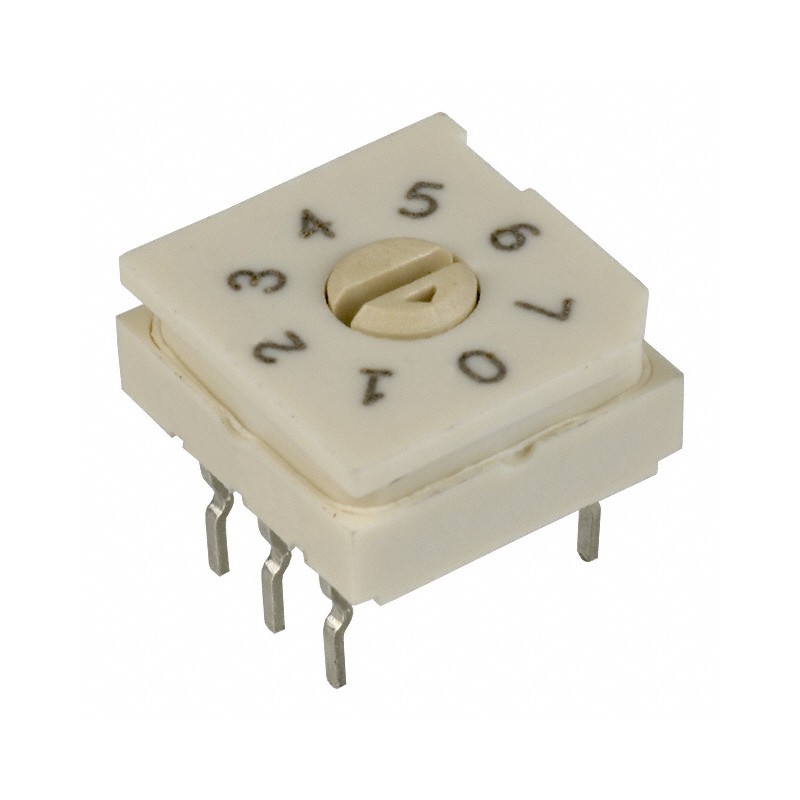 1 pcs : 94HAB08T - SWITCH ROTARY DIP OCTAL 0.1A 50V