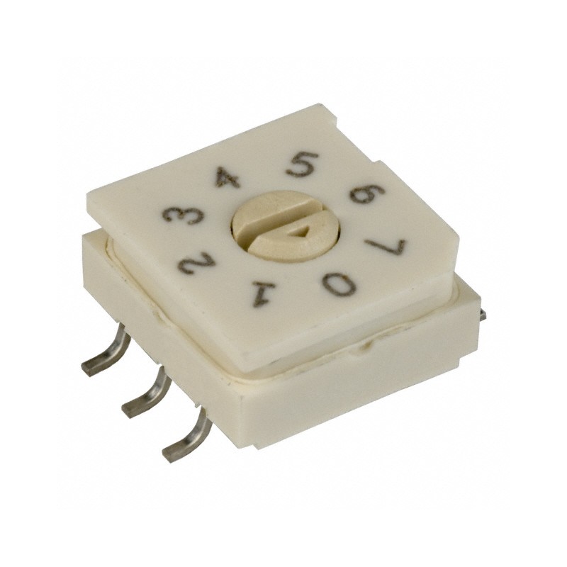 1 pcs : 94HAB08WT - SWITCH ROTARY DIP OCTAL 0.1A 50V
