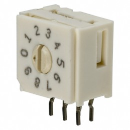 1 pcs : 94HAB10RAT - SWITCH ROTARY DIP BCD 0.1A 50V