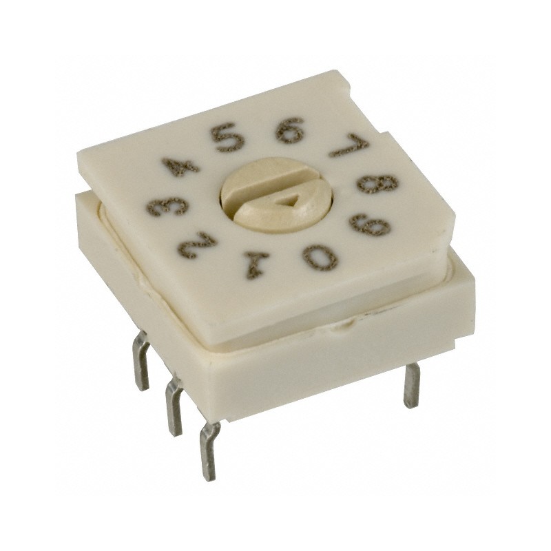 1 pcs : 94HAB10T - SWITCH ROTARY DIP BCD 0.1A 50V