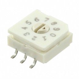 1 pcs : 94HAB10WRT - SWITCH ROTARY DIP BCD 0.1A 50V