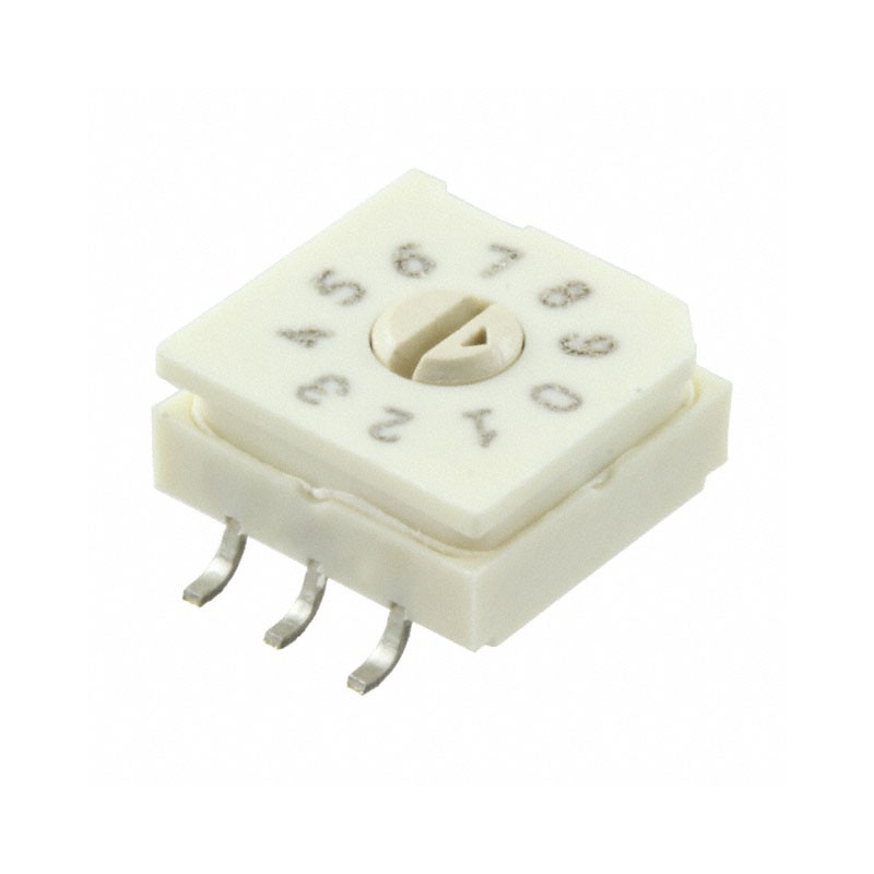 1 pcs : 94HAB10WRT - SWITCH ROTARY DIP BCD 0.1A 50V