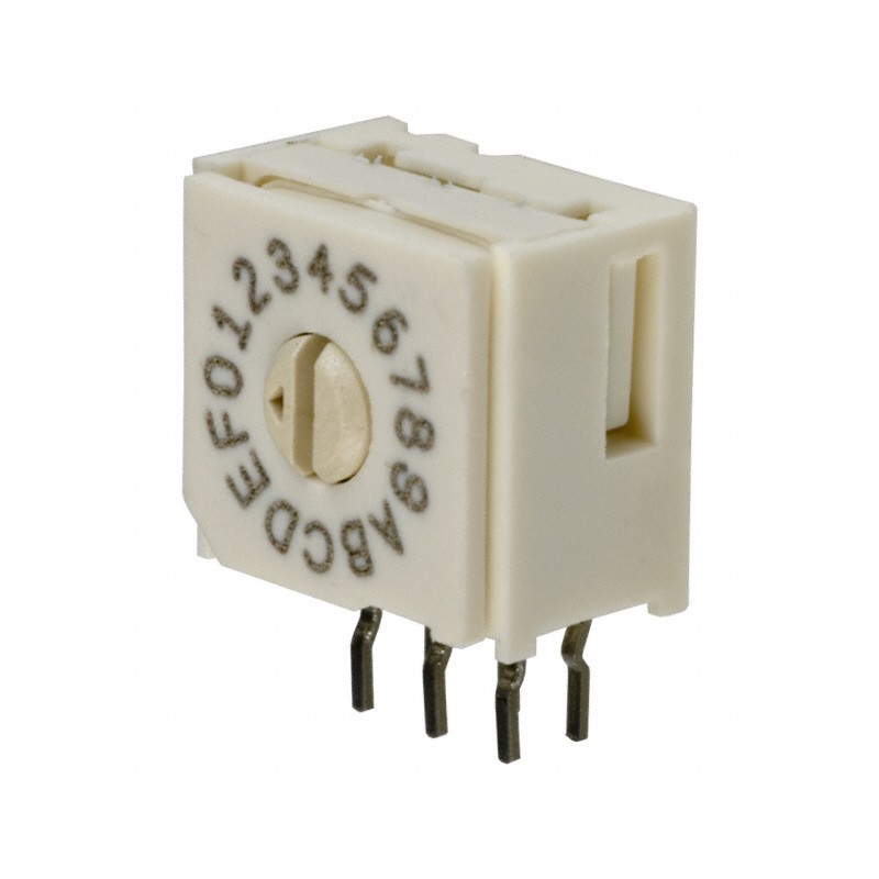 1 pcs : 94HAB16RAT - SWITCH ROTARY DIP HEX 0.1A 50V