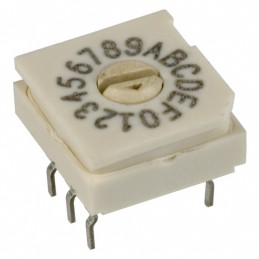 1 pcs : 94HAB16T - SWITCH ROTARY DIP HEX 0.1A 50V