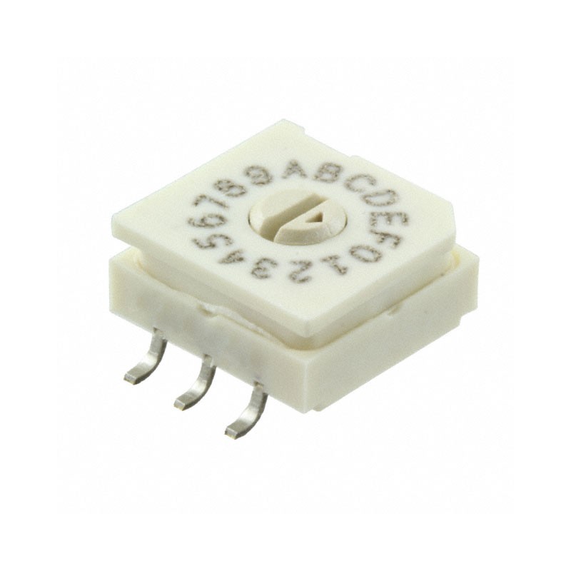 1 pcs : 94HAB16WRT - SWITCH ROTARY DIP HEX 0.1A 50V
