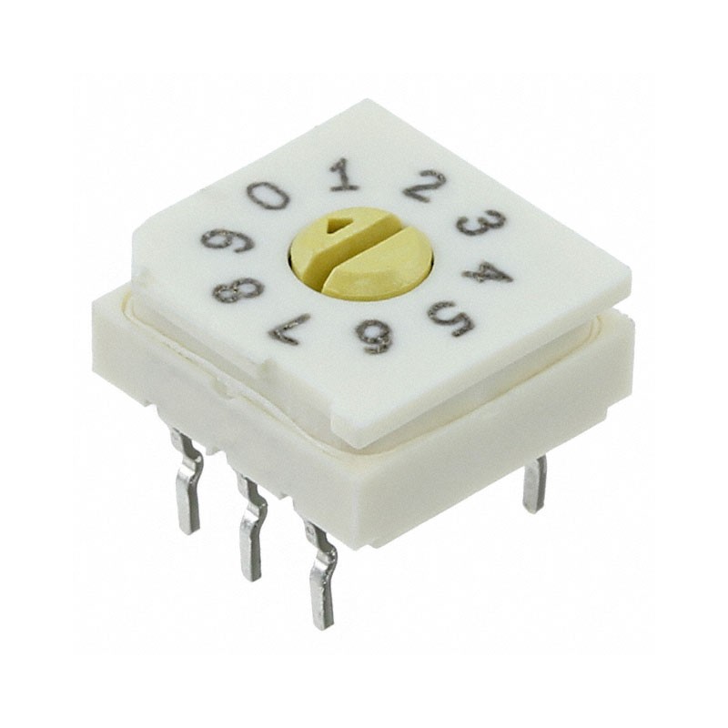 1 pcs : 94HAC10T - SW ROTARY DIP BCD COMP 0.1A 50V