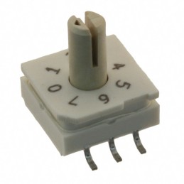 1 pcs : 94HBB08WT - SWITCH ROTARY DIP OCTAL 0.1A 50V