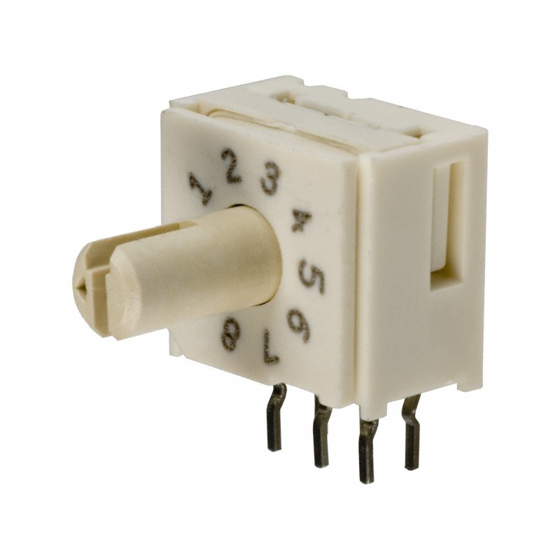1 pcs : 94HBB10RAT - SWITCH ROTARY DIP BCD 0.1A 50V
