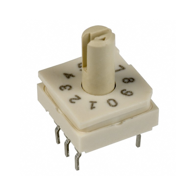 1 pcs : 94HBB10T - SWITCH ROTARY DIP BCD 0.1A 50V