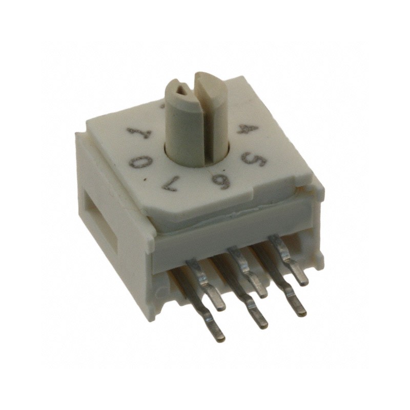 1 pcs : 94HCB08RAT - SWITCH ROTARY DIP OCTAL 0.1A 50V