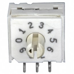 1 pcs : 94HCB10RAT - SWITCH ROTARY DIP BCD 0.1A 50V