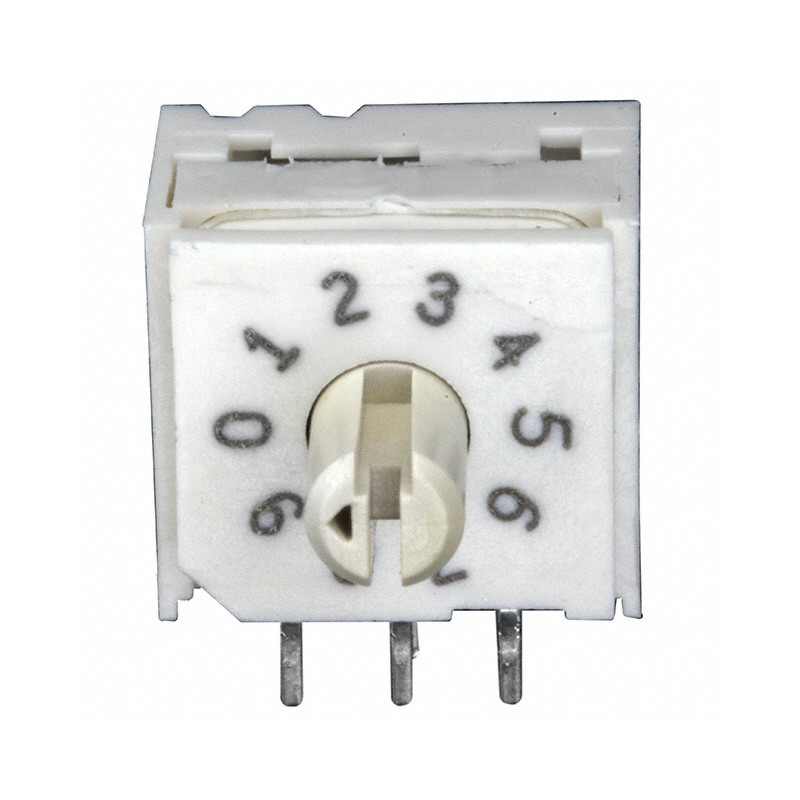 1 pcs : 94HCB10RAT - SWITCH ROTARY DIP BCD 0.1A 50V