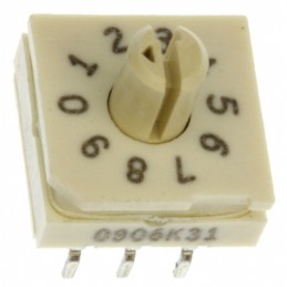 1 pcs : 94HCB10T - SWITCH ROTARY DIP BCD 0.1A 50V