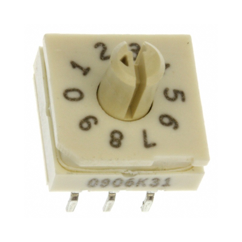 1 pcs : 94HCB10T - SWITCH ROTARY DIP BCD 0.1A 50V
