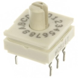 1 pcs : 94HCB16T - SWITCH ROTARY DIP HEX 0.1A 50V