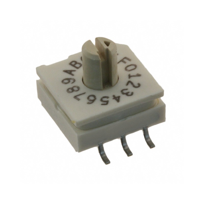 1 pcs : 94HCB16WT - SWITCH ROTARY DIP HEX 0.1A 50V