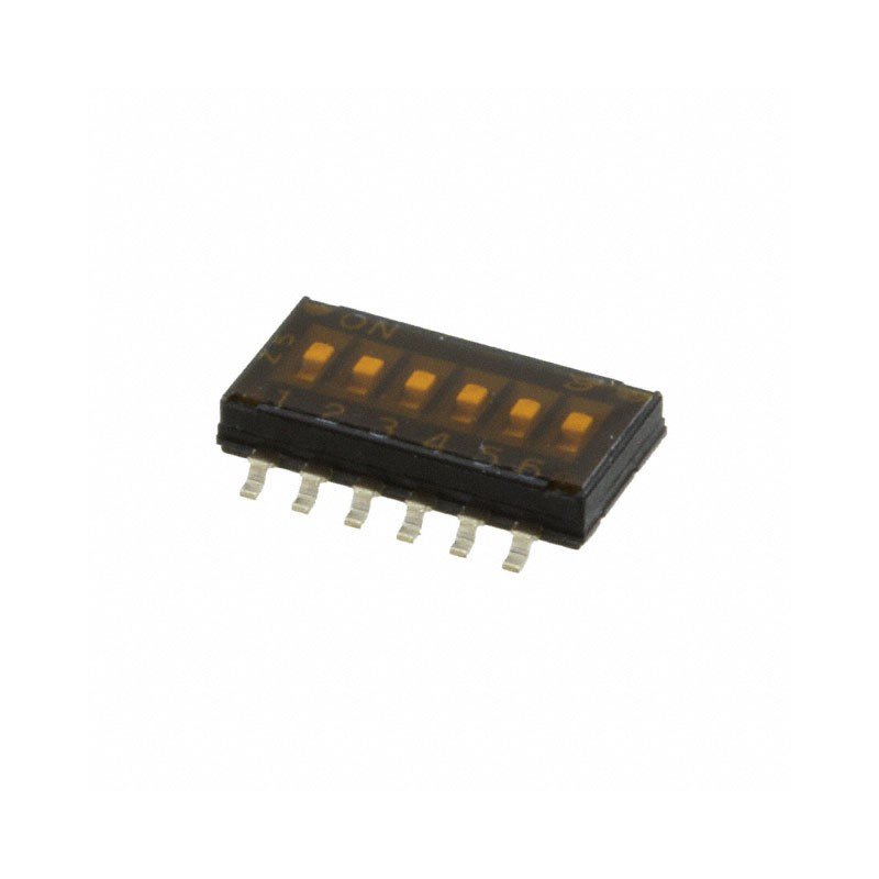 1 pcs : 97C06SRT - SWITCH SLIDE DIP SPST 0.025A 24V